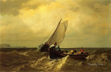 William Bradford Painting - Fishing Boats on the Bay of Fundy William Bradford